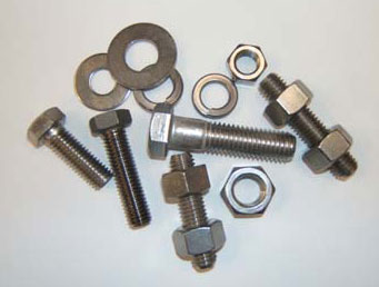 Various bolts stocked at Pacer Alloys, Inc., Houston, Texas